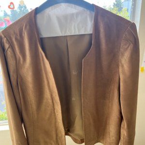 Lucky Brand Goat Leather Gold Modern Blazer / Jacket